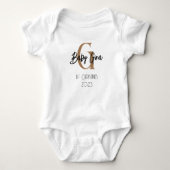 Body bébé 1er Noël monogramme unisex nom bodysuit (Devant)
