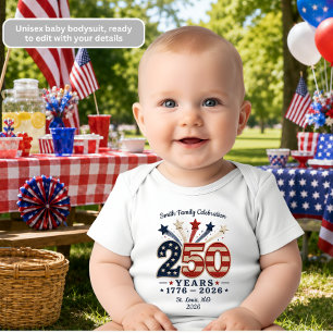 Body bébé 250 Ans Anniversaire Amérique