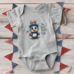 Body Bébé Aigle Mignon Quatre Juillet