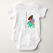 Body Bébé animaux farcis, lapin rose et rubans (Dos)