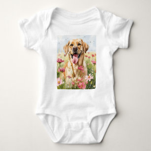Body bébé aquarelle Labrador Retriever