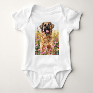 Body bébé aquarelle Leonberger