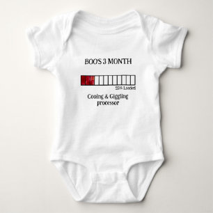 Body bébé avec étape importante aquarelle drôle   