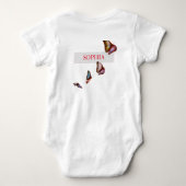 BODY BEBÉ AVEC IMPRESSION DE FLEURS JAPONAISES NOM (Dos)