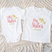 Body bébé avec monogramme du nom de la petite sœur