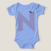 Body bébé avec monogramme initiale de lettre N mod (Design Recto)