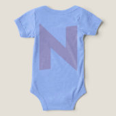 Body bébé avec monogramme initiale de lettre N mod (Design Verso)
