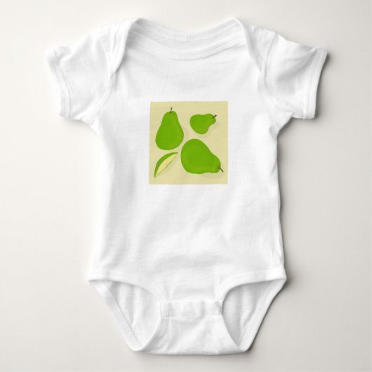 Body bébé avec motif de poire verte (Devant)