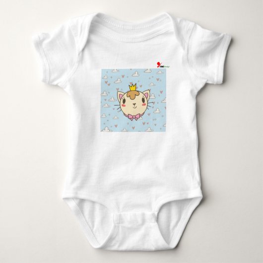 Body bébé avec un design de chat mignon (Devant)