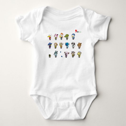 Body bébé avec un design de personnage mignon – Ad (Devant)