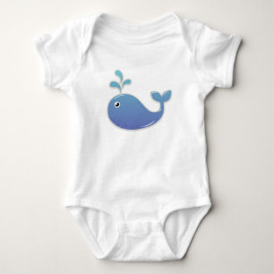Body bébé baleine bleue mignon