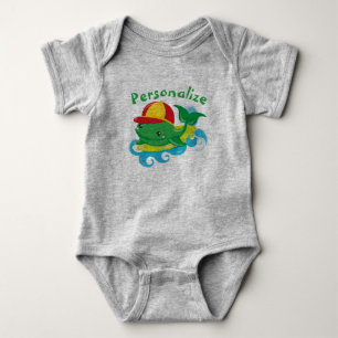 Body Bébé baleine mignon sur planche de surf Personnali