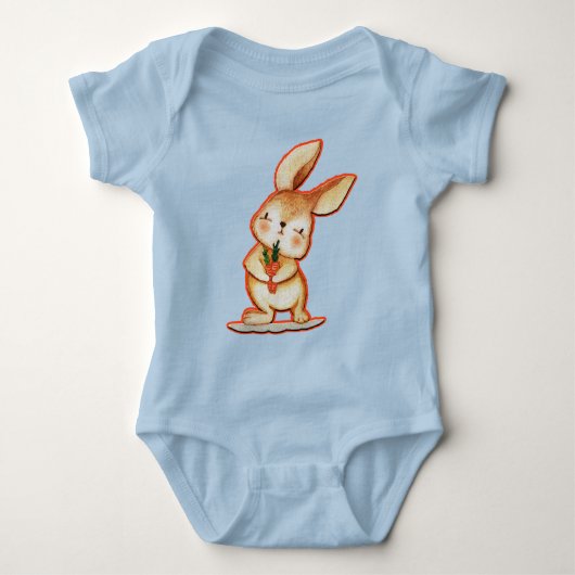 Body Bébé Bébé Bleu Unisex de Pâques (Devant)