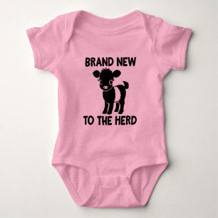 Body Bébé Beltie agricultrice vache Belted Galloway nou