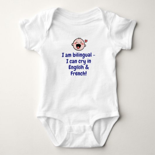 Body Bébé bilingue, cadeau drôle pour bébé (Devant)