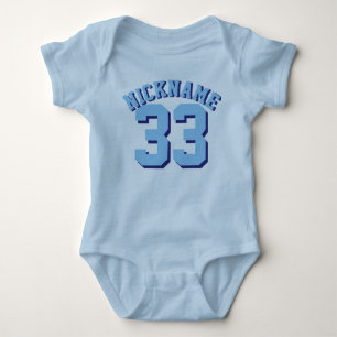 Body Bébé bleu   Design Jersey Sport