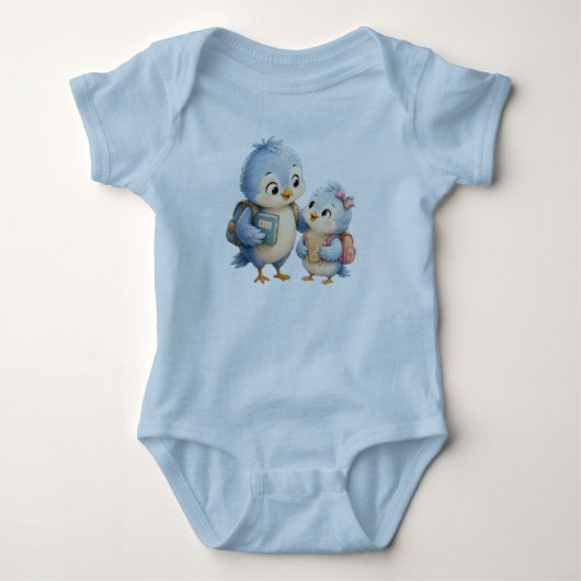 Body bébé Blue Bird  (Devant)