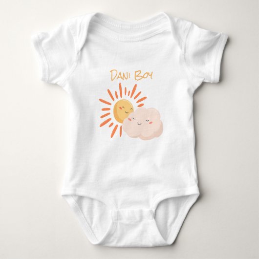 Body Bébé Boho mignon nuageux Sunshiney (Devant)