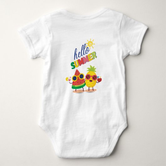 body bébé "Bonjour l'été" (Dos)