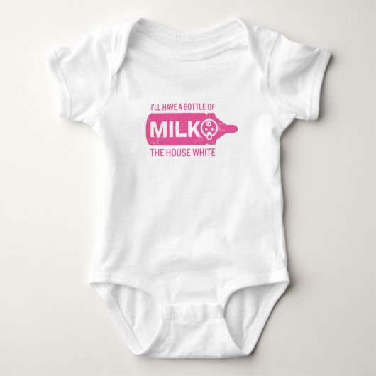 Body Bébé Bouteille Maison Blanc Bodysuit Funny Chemise (Devant)