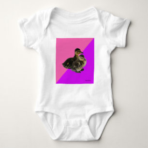 Body Bébé Canards sur framboise rose et sorbet pourpre