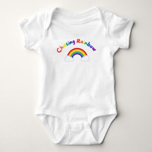 Body bébé "Chasing Rainbow" cadeau de baby shower (Devant)