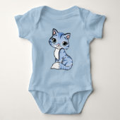 Body bébé chat bleu Câlins (Devant)