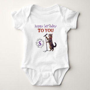 Body bébé chat mignon pour anniversaire