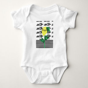 Body Bébé Citron Plante rayures été
