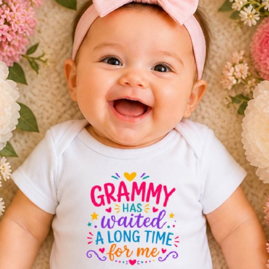 Body bébé coloré de Grammy a attendu