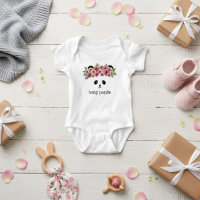 Body bébé Couronne Fleurie Tête d'Ours Panda Migno