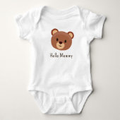Body bébé 'Cute Bear Hello Mommy' (Devant)