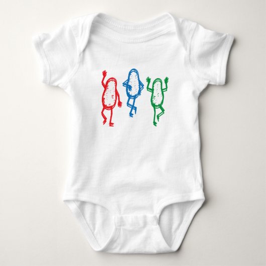 Body bébé Dancing Potatoes – Amusant et Ludique (Devant)