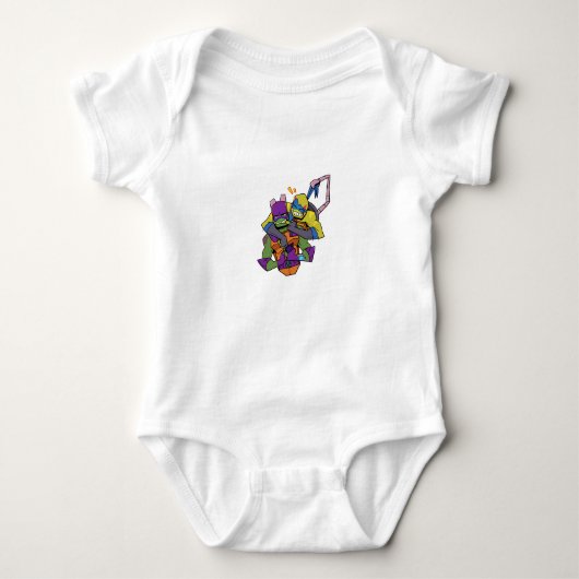 Body Bébé d'art coloré - Amusant et jouant D (Devant)