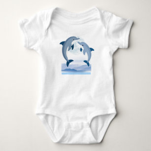 Body bébé dauphin océan mignon Nur vagues bleues