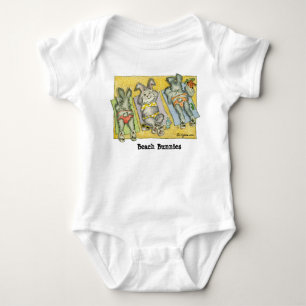 Body Bébé de bande dessinée d'Earobics de lapins de