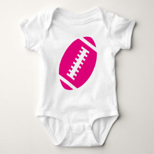 Body BÉBÉ DE FOOTBALL Blanc Football rose chaud avant