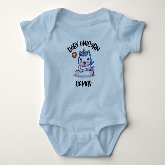 Body Bébé de jeu - Bébé licorne gamer (Devant)