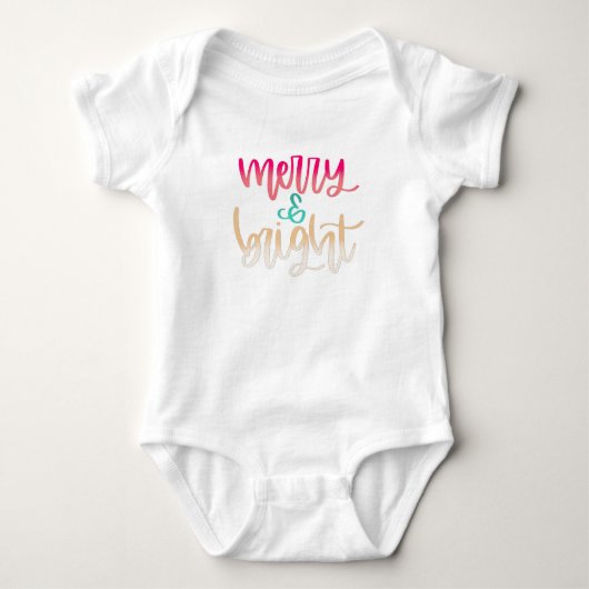 Body bébé de Noël Merry & Bright (Devant)