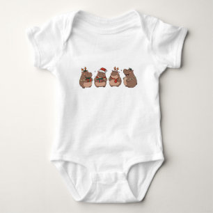Body Bébé de Noël mignon Pygmée Hippo Moo Deng
