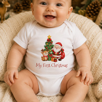 Body Bébé de premier Noël cool et moderne 