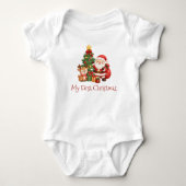 Body Bébé de premier Noël cool et moderne (Devant)