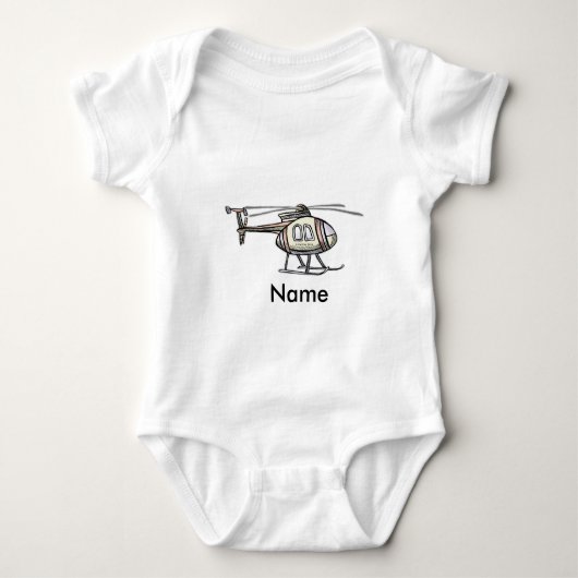 Body Bébé Débardeur Hélicoptère Frénétique (Devant)