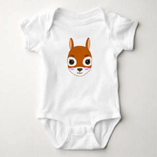 Body bébé design écureuil mignon Kawaii