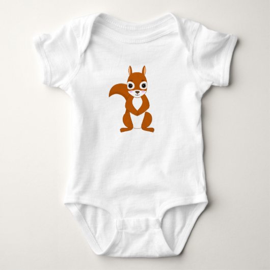 Body bébé design écureuil mignon Kawaii (Devant)
