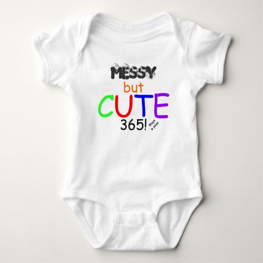 Body Bébé Désordonné Mais Humour Mignon (Devant)