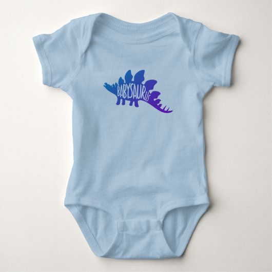 Body Bébé Dinosaur Design Cute En Bleu (Devant)