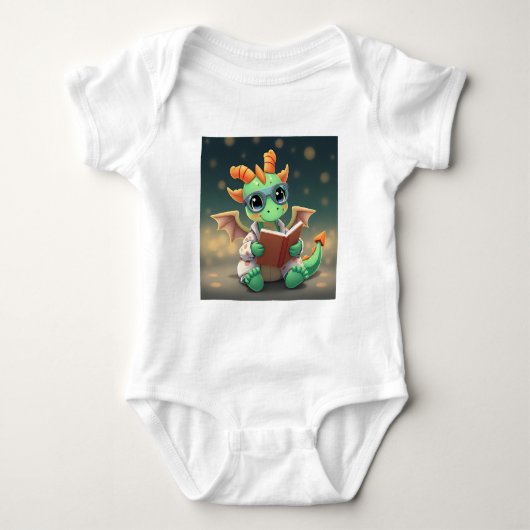 Body Bébé dragon lisant un livre (Devant)
