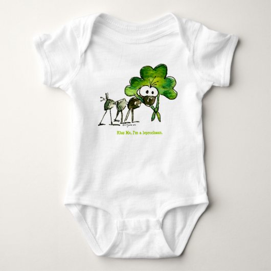 Body Bébé drôle de jour de St Patricks de Leprochaun (Devant)