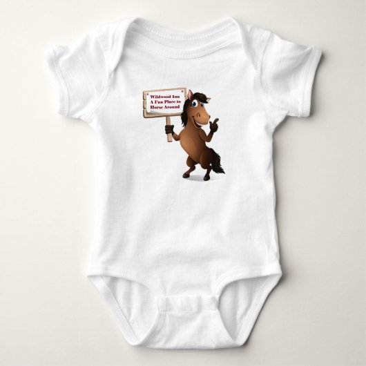 Body Bébé drôle Onsie de cheval (Devant)